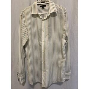 Banana Republic Shirt Mens Lg Striped Long Sleeve Button Up Slim Fit 16-16 1/2